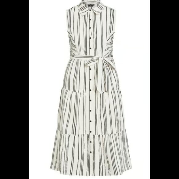 NWOT‎ In Stripe Dress - ivory - Picture 3 of 7